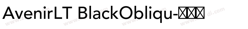 AvenirLT BlackObliqu字体转换